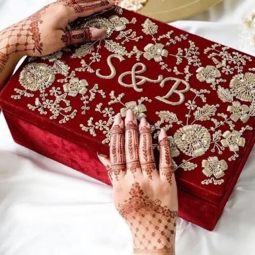 Bridal Jewellery Box Embroidered Customised