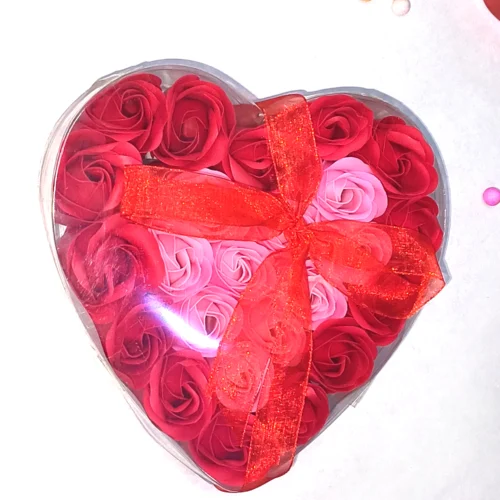 Roses in Heart Shaped Gift Box